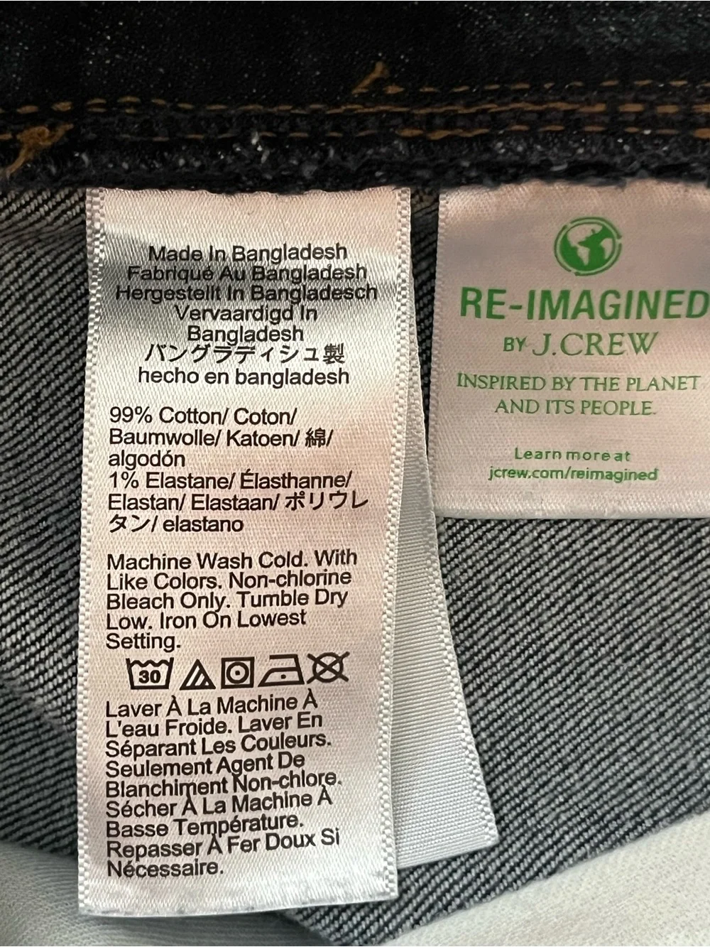 J. Crew Flex Straight Fit Jeans Men's 30x30 Dark Wash Blue Denim Re-Imagined